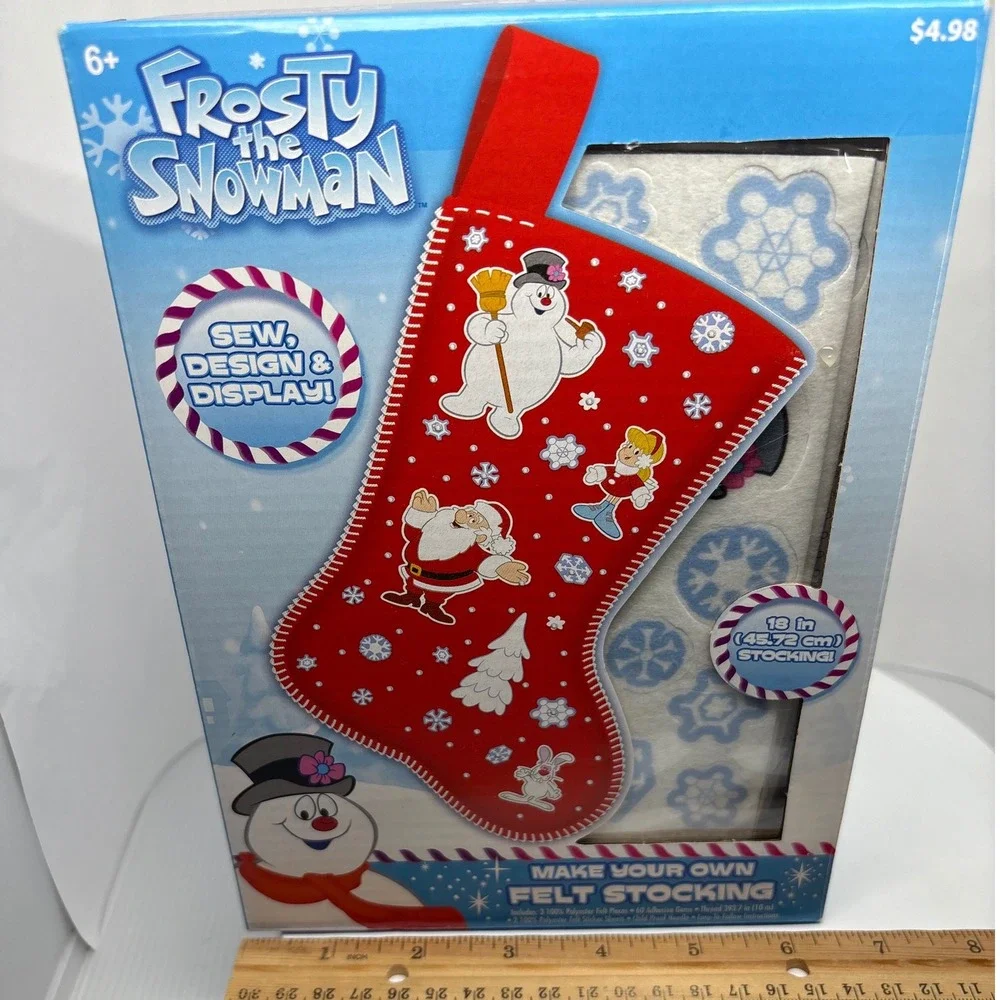 Frosty the Snowman Make Your Own Felt Stocking Craft Kit 18 Inch Christmas STEAM